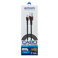 CABO CELULAR RAPIDO TIPO C 3MTRS CBXU2C EXBOM