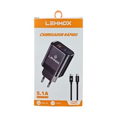 CARREGADOR CELULAR TIPO C/USB TURB0 5.1 LE486 LHEMOX