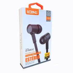 FONE OUVIDO C/MIC E FIO TIPO C LE0201C LELONG